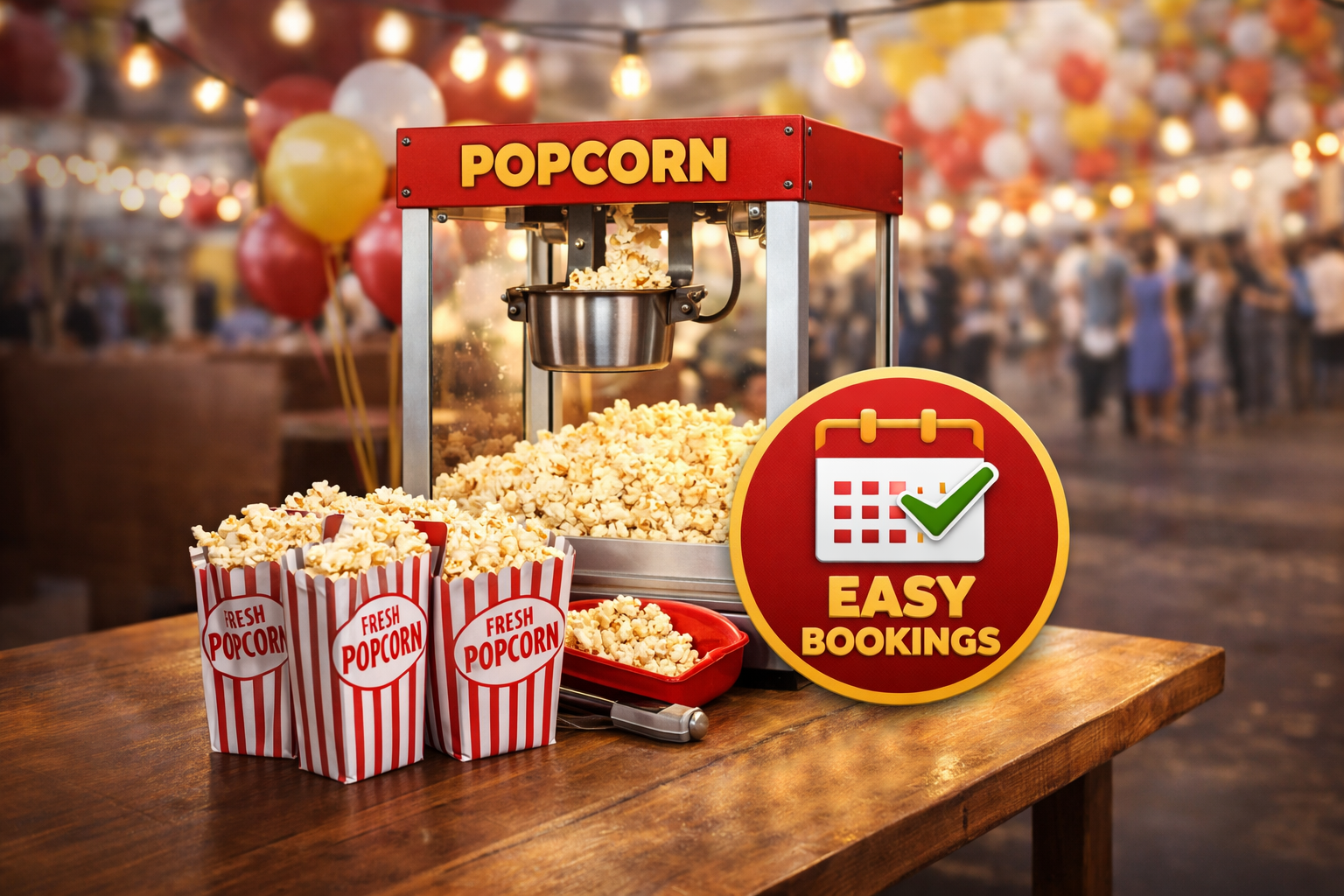 Premium popcorn machine at a stylish event